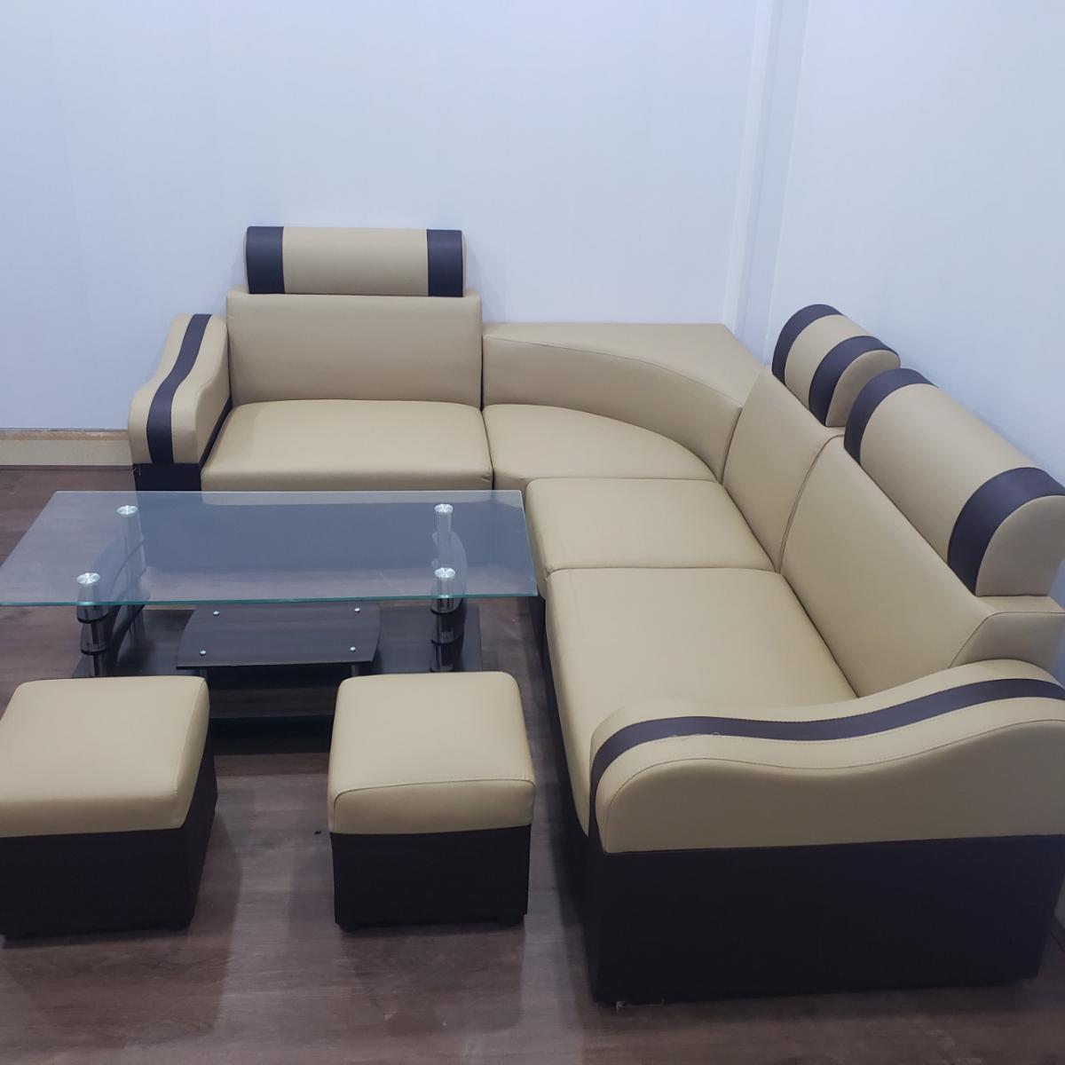 Bộ Sofa Góc Màu Kem Cải Đen  Hải Phòng